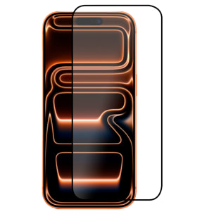 Protector de pantalla de cristal templado 9H y diseño 9D con bordes negros para iPhone 17 Pro Max.