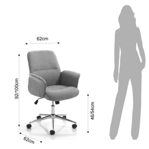 Tomasucci fauteuil de bureau DONY GREY Gris