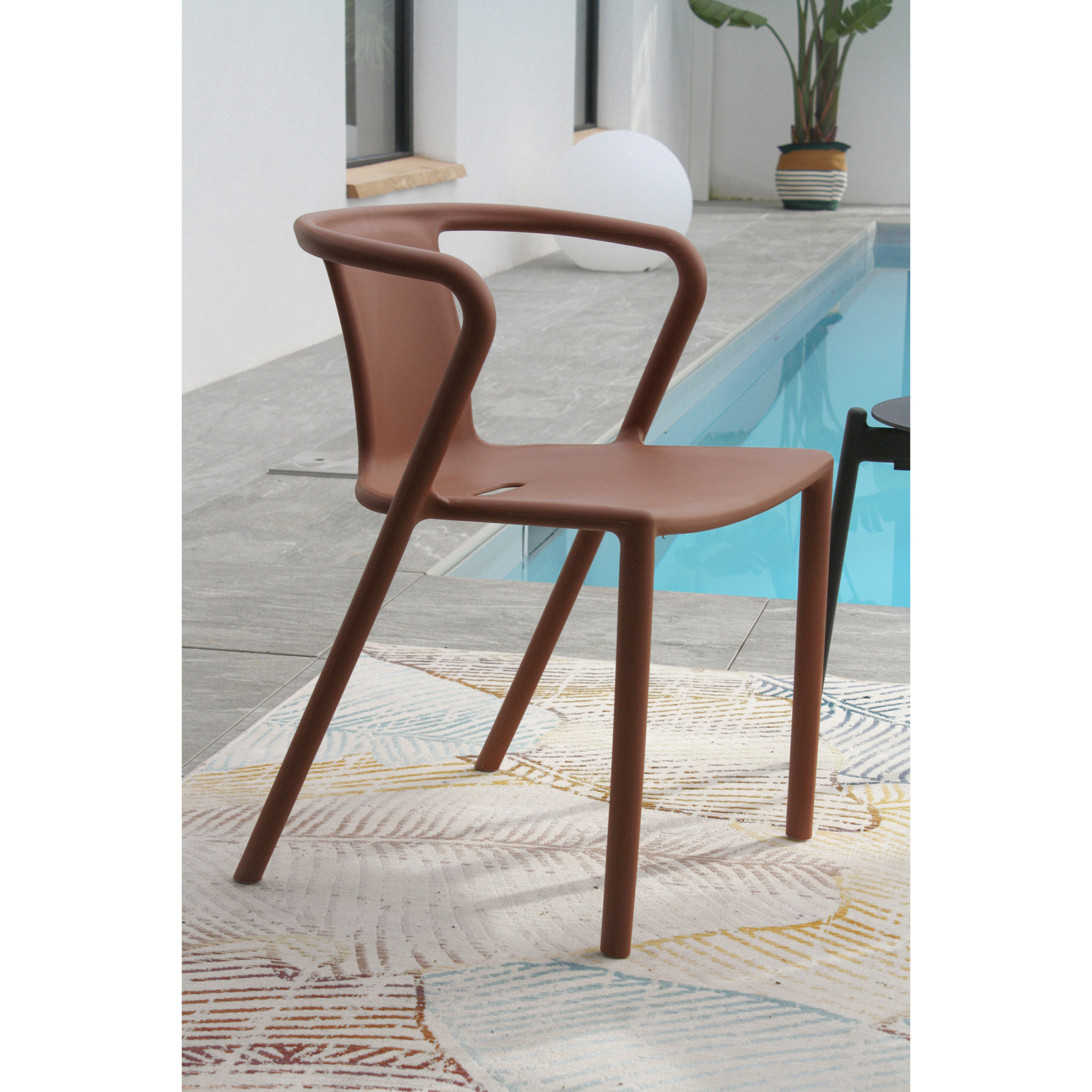 DIEGO - Fauteuil de jardin empilable en Polypropylène