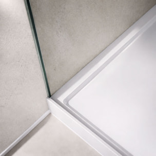 Pack 3 Panneaux Muraux Pierre Light Grey 90x210cm et Profilés Chrome - STONE'IT