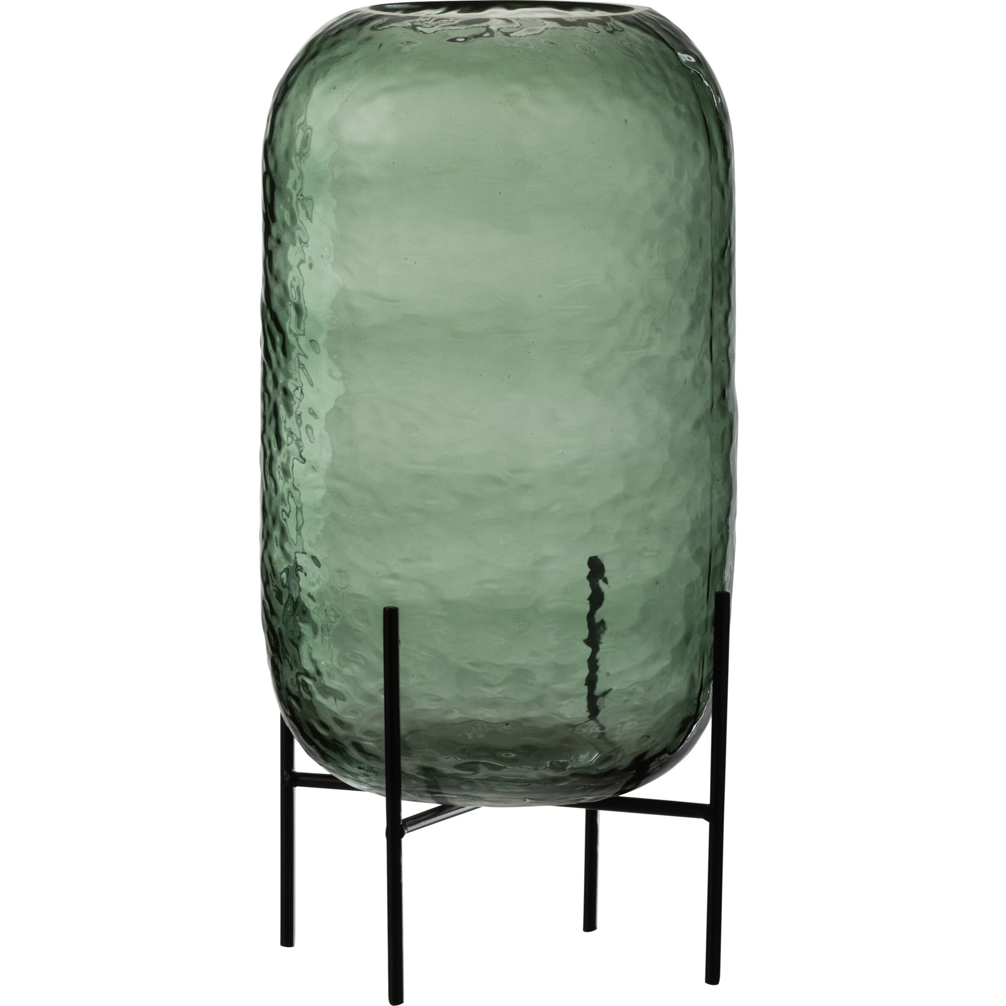 J-Line vase Rond Irregulier - verre - vert - large - Ø 18 cm