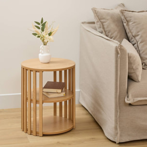 Table d'appoint ronde Slat 40x40x48cm