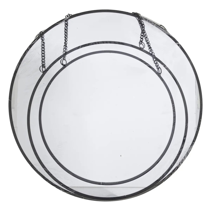 Set de 3 miroirs ronds noir D20/24/29cm