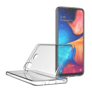 Coque Samsung Galaxy A20e 360° intégrale protection avant arrière silicone transparente