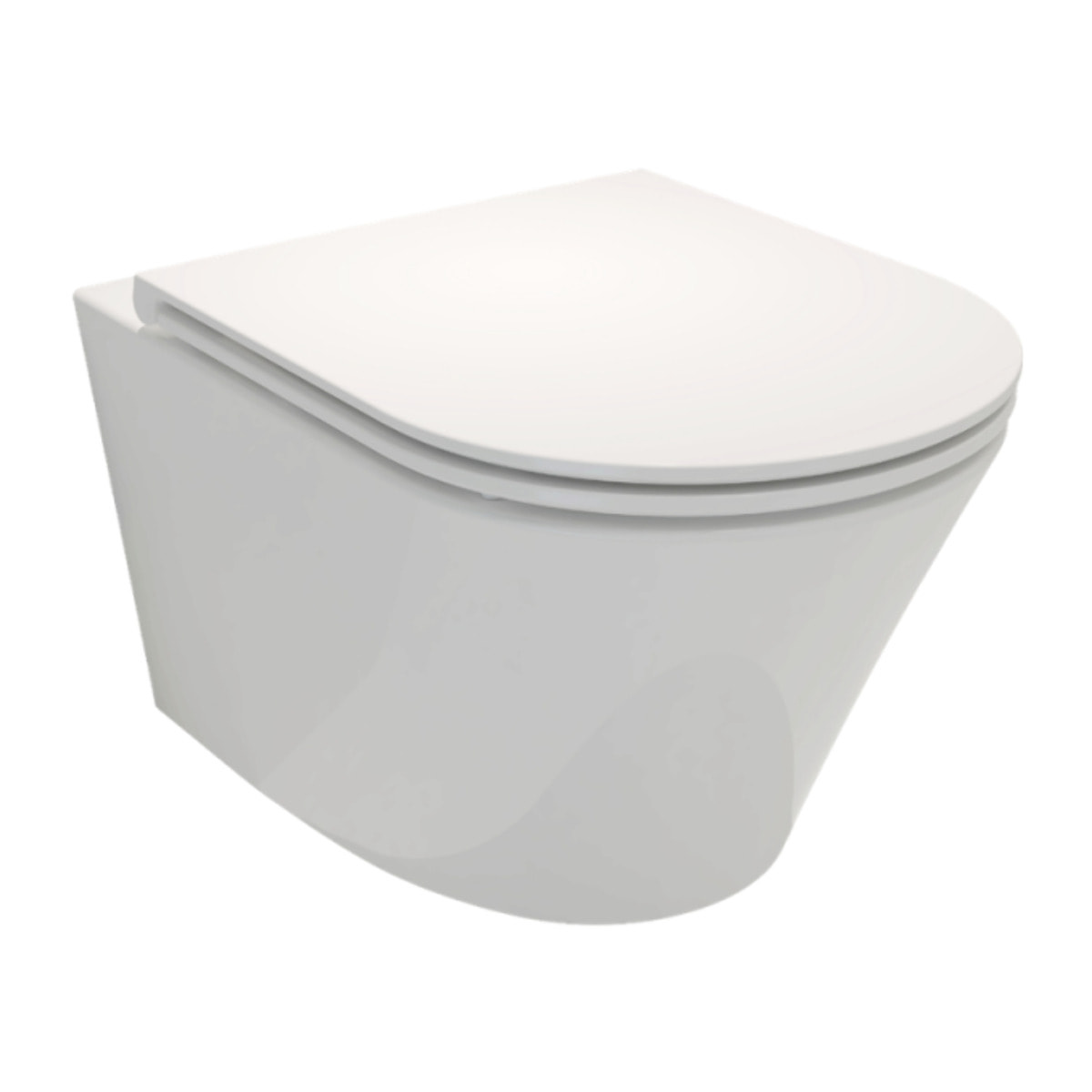 Cuvette WC suspendu sans bride Rodin+ avec abattant