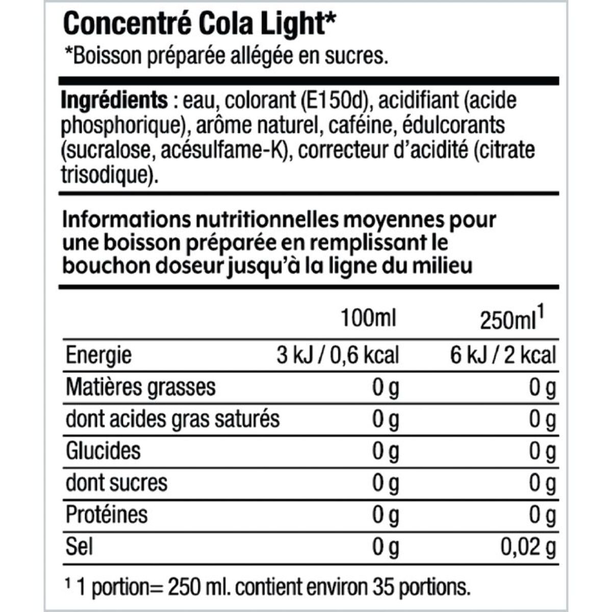 Concentré SODASTREAM COLA LIGHT 440ml