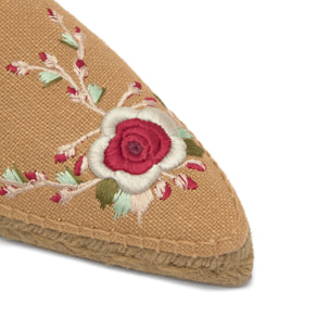 Alpargata plana Rosana estilo babucha en lino bordado by ETRO