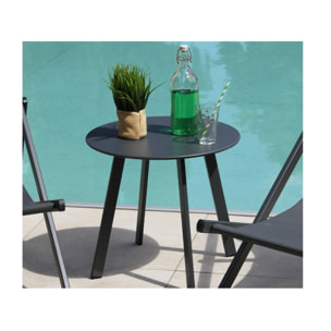 Salon de jardin en aluminium - 4 places - gris perle - CADIX 4