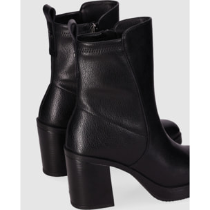 Botines de Piel - Negro - Tacón: 6 cm