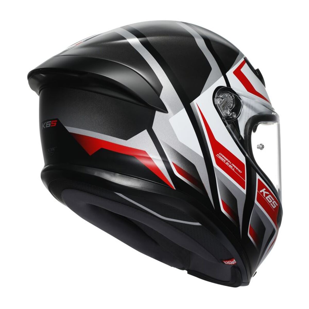CASCO AGV K6 S AGV E2206 MPLK KARVE MATT BLACK/WHITE/RED