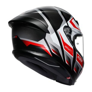 CASCO AGV K6 S AGV E2206 MPLK KARVE MATT BLACK/WHITE/RED
