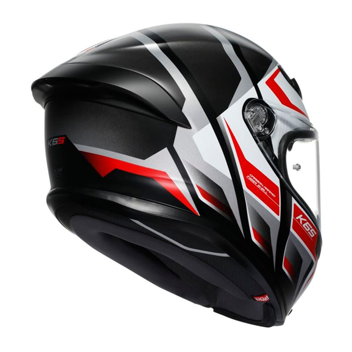 CASCO AGV K6 S AGV E2206 MPLK KARVE MATT BLACK/WHITE/RED