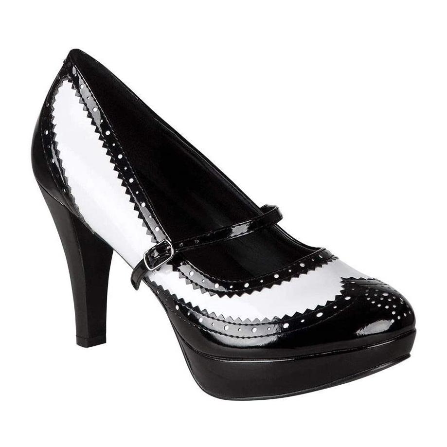 Accessorio Festa Travestimento Scarpe con Tacco Stile Francese 39 Nero Donna