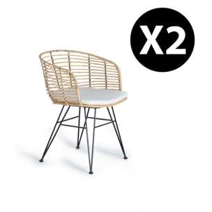 JUEGO DE 2 SILLAS 80x52x56