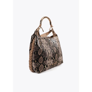 Borsa Shopper con Manico Metallico