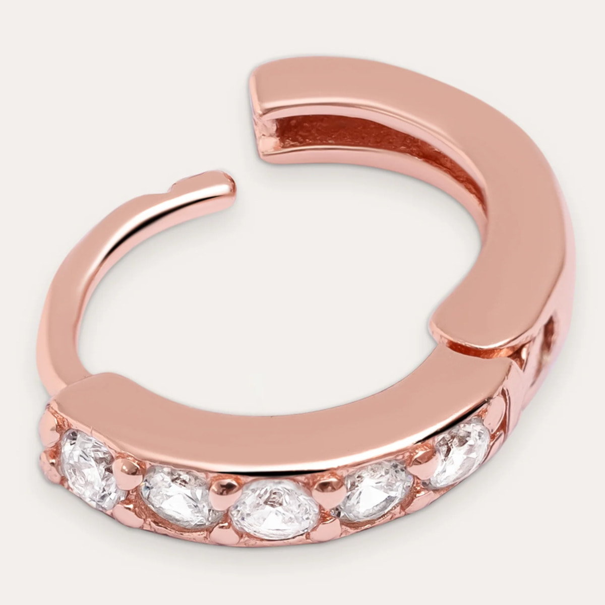 Orecchino Singolo Cleo M Argento Placcato Oro Rosa