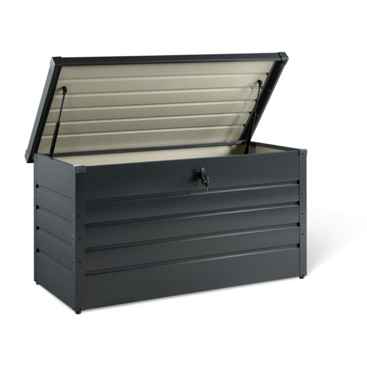 Coffre de jardin métal gris 350L