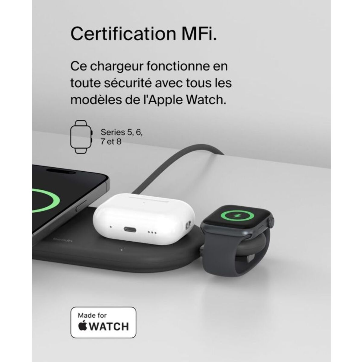 Chargeur BELKIN Dongle de Charge Rapide pour Apple Watch