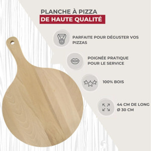 Planche à pizza 30 cm en bois Fackelmann Boissellerie