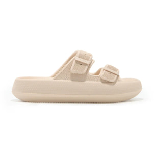 Sandalias Hebillas EVA Beige