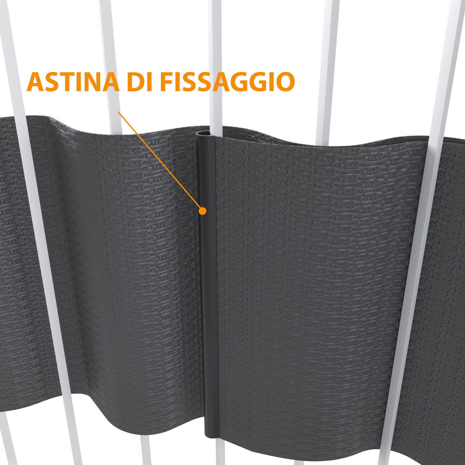 Schermo Privacy In PVC Per Recizioni A Doppia Sbarra Doppio Picchetto Rete Frangivista 650 g/m² 35 m x 19 cm Con Clip Fissaggio Grigio Scuro