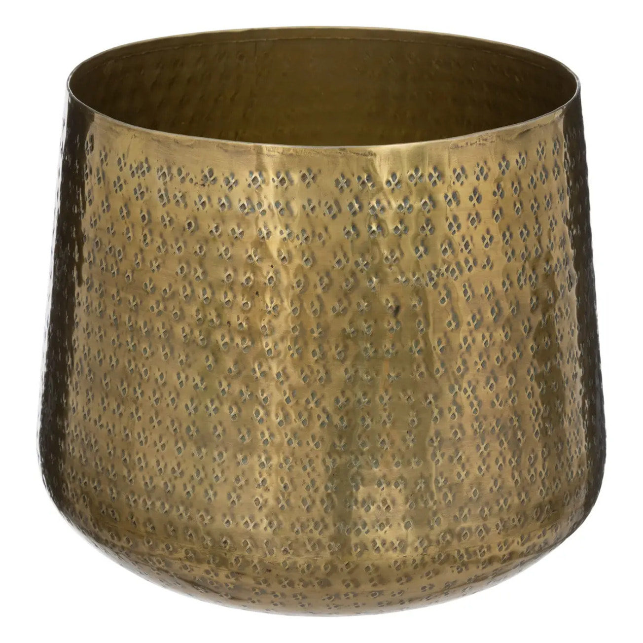 Set de 2 pots en métal D24/30cm doré