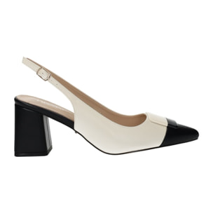Décolleté sling back Donna Tata Italia Nero