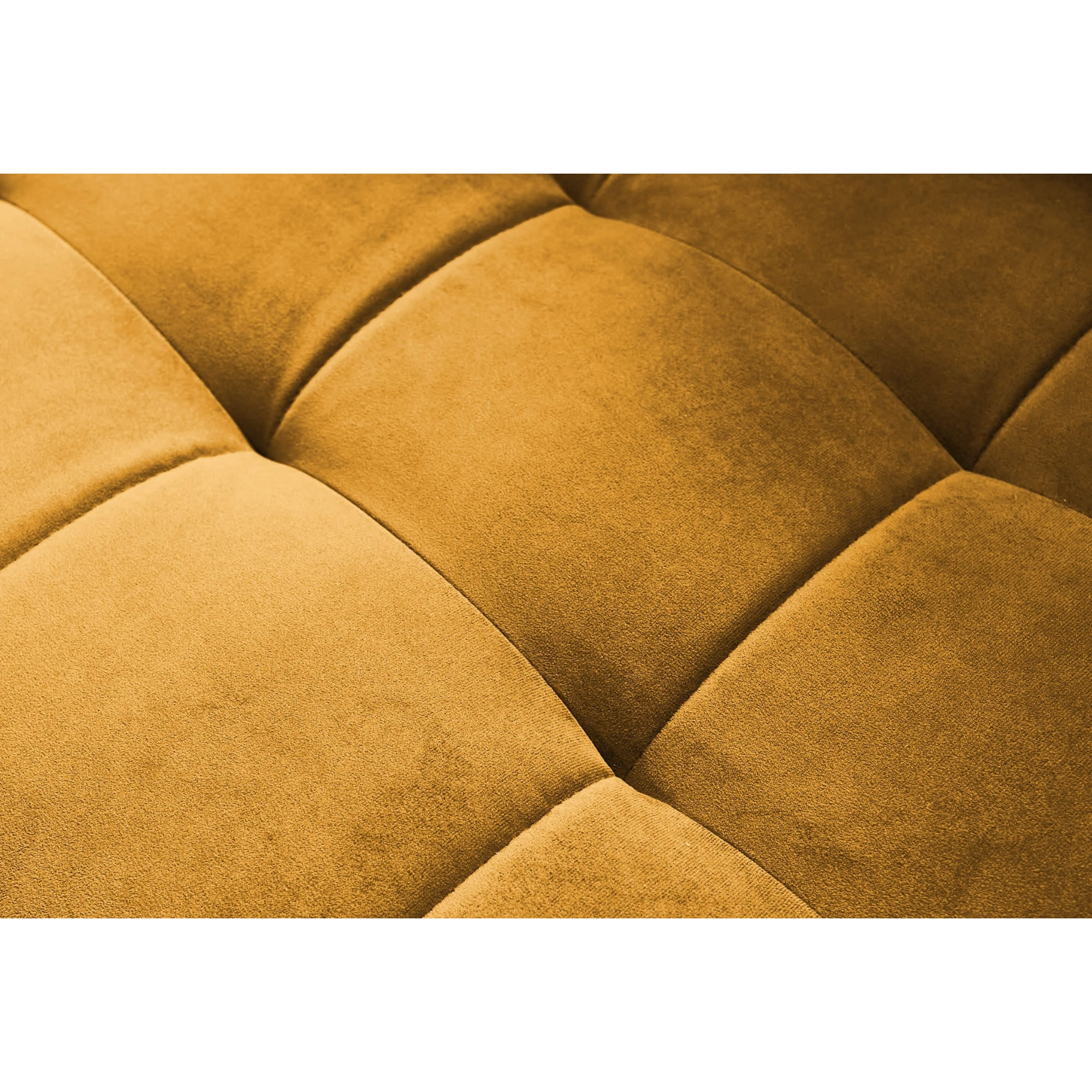 Anna - canapé d'angle gauche - 5 places - convertible - en velours - Jaune