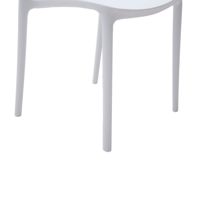 Set da 4 sedie SOUTH BEACH in polipropilene bianco