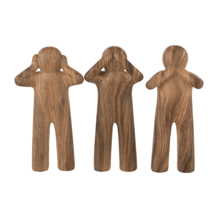 J-Line figurine P'tit Maurice - polyrésne - camel - 3 pcs