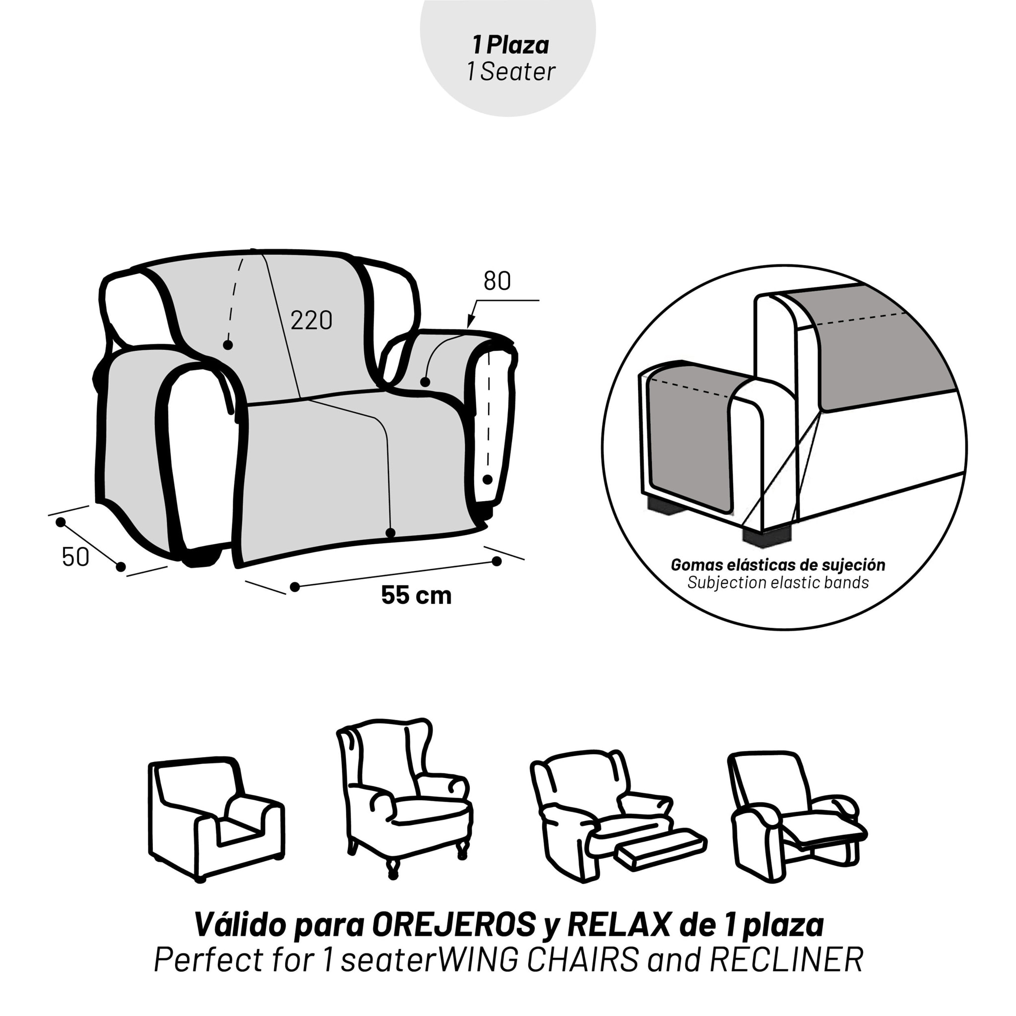 Cubre Sofá ACOLCHADO REVERSIBLE modelo RAMOS