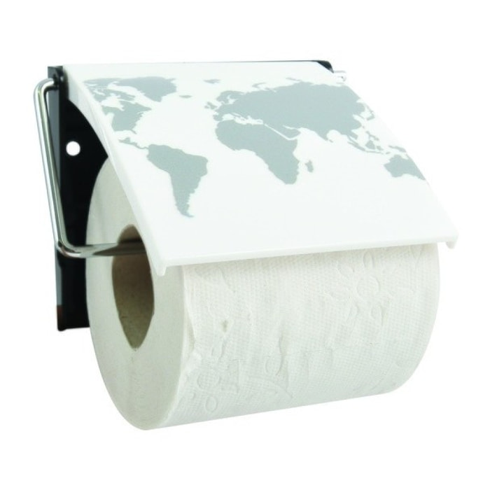 Porte rouleau papier wc Mural CARTE DU MONDE MSV