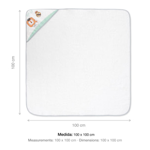 Capa de Baño 1X1 Real Madrid Leon Escudo Bco/Gris