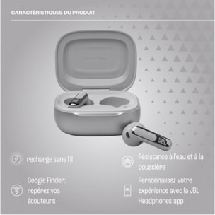 Ecouteurs JBL Live Flex 3 Argent