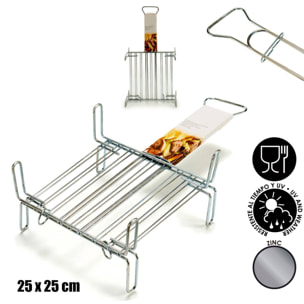 Parrilla doble zincada