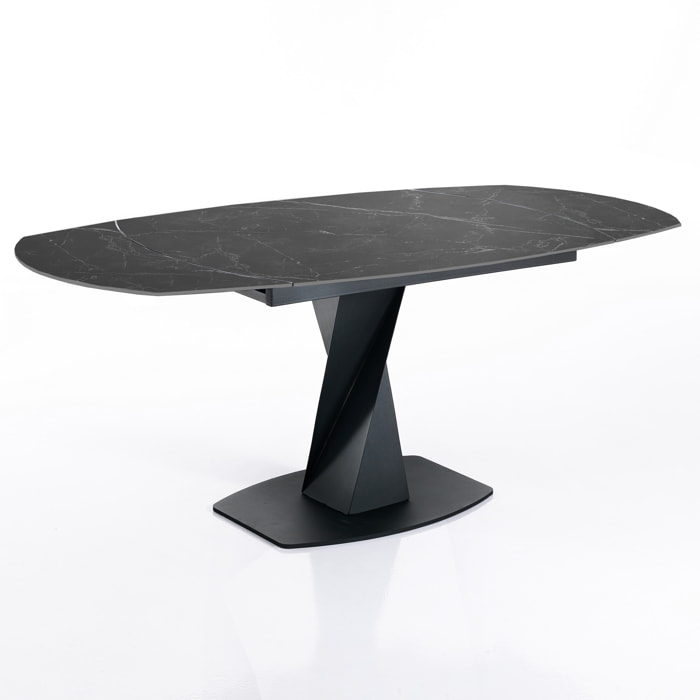 Tomasucci table extensible TWISTED BLACK MARBLE