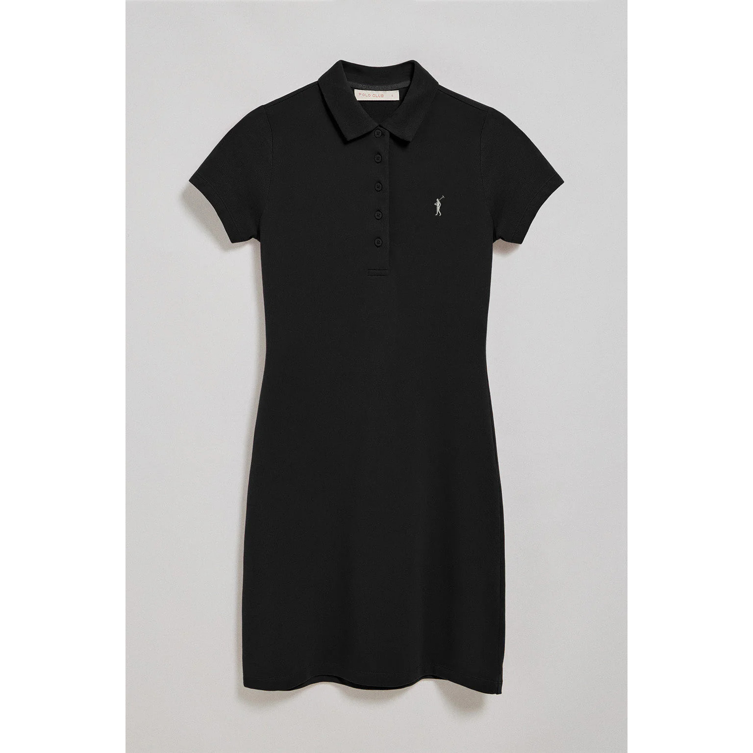 Vestido polero negro con logo Rigby Go