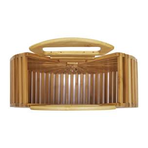 Zubiena borsa a mano in legno di bambù.