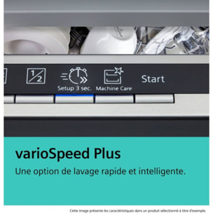 Lave vaisselle 60 cm SIEMENS SN23EC22AE, varioSpeed Plus, Acier brossé noir