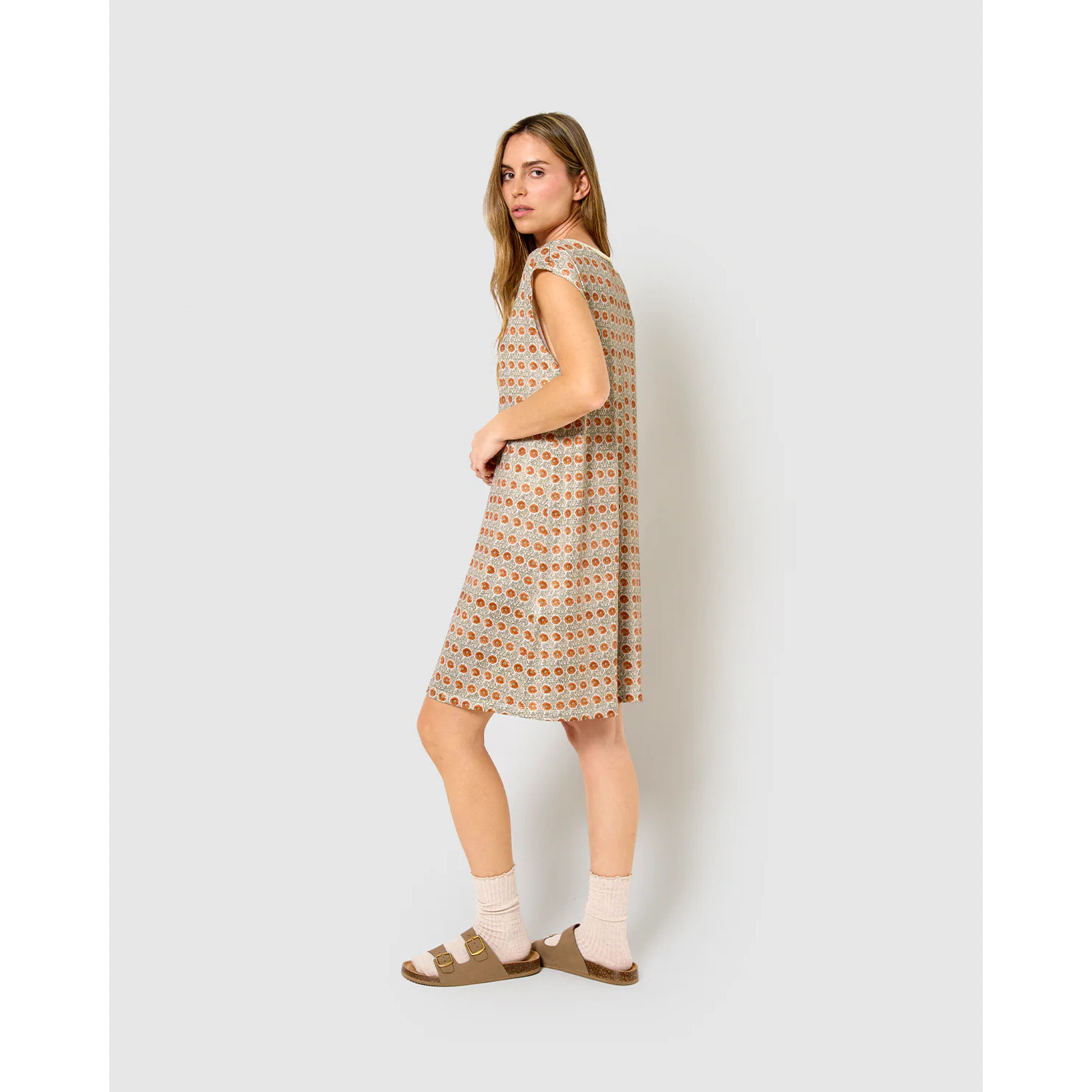 Vestido corto soft uma teja