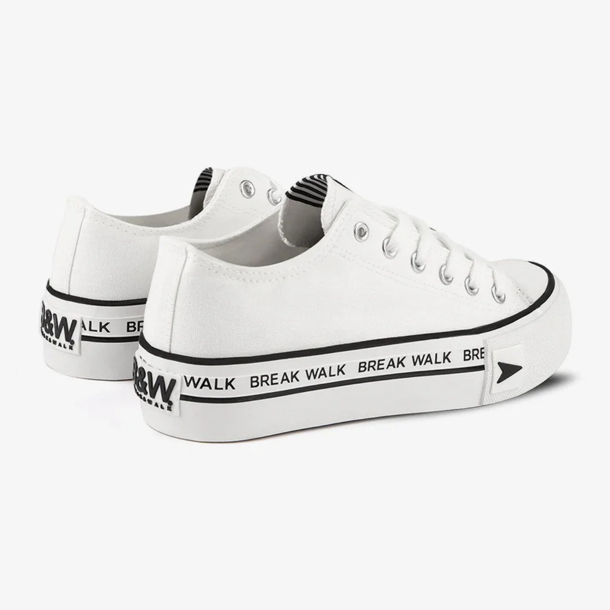 Zapatillas Plataforma Blancas B&W