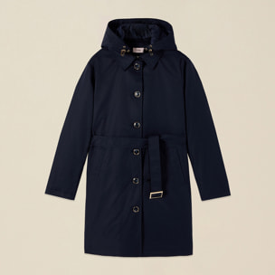 Oltre - Trench imbottito midi - Blu