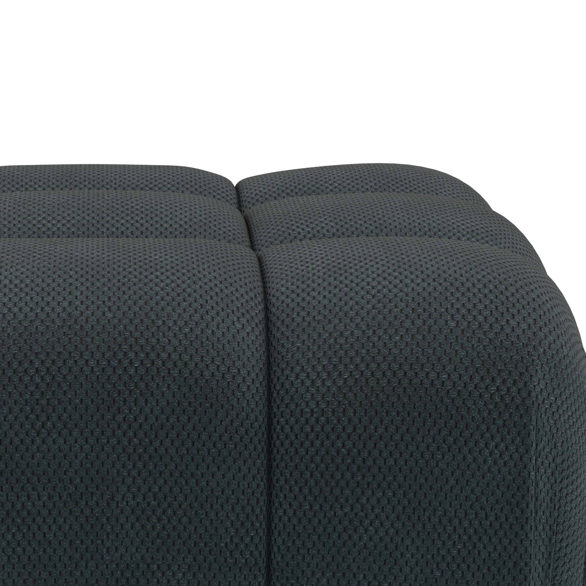 Ruby - pouf en velours texturé - Noir