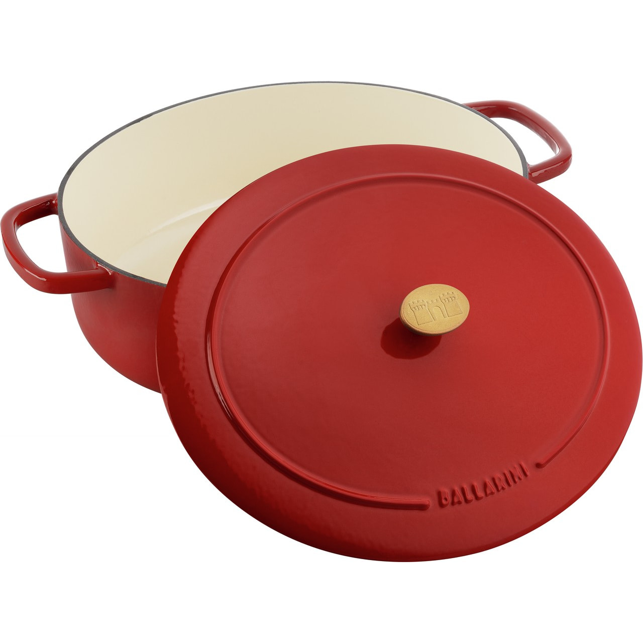 Cocotte en fonte, Ovale, Rouge, 33 cm
