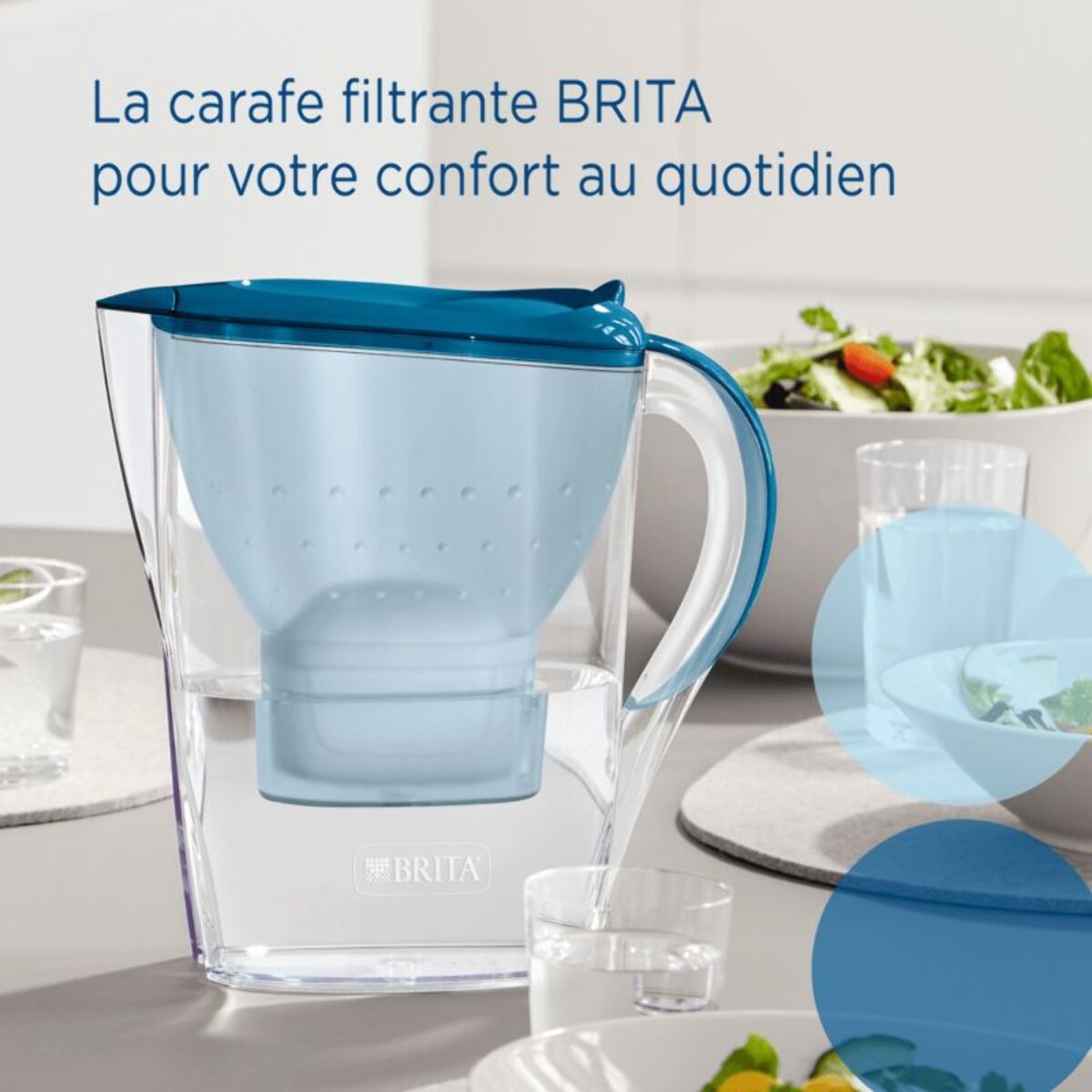 Carafe filtrante BRITA marella bleu