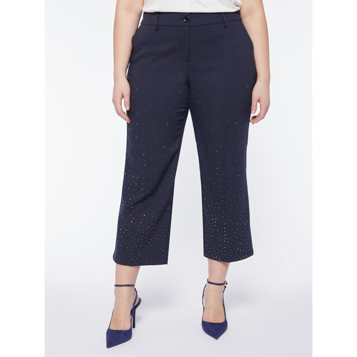 Fiorella Rubino - Pantaloni dritti cropped - Blu