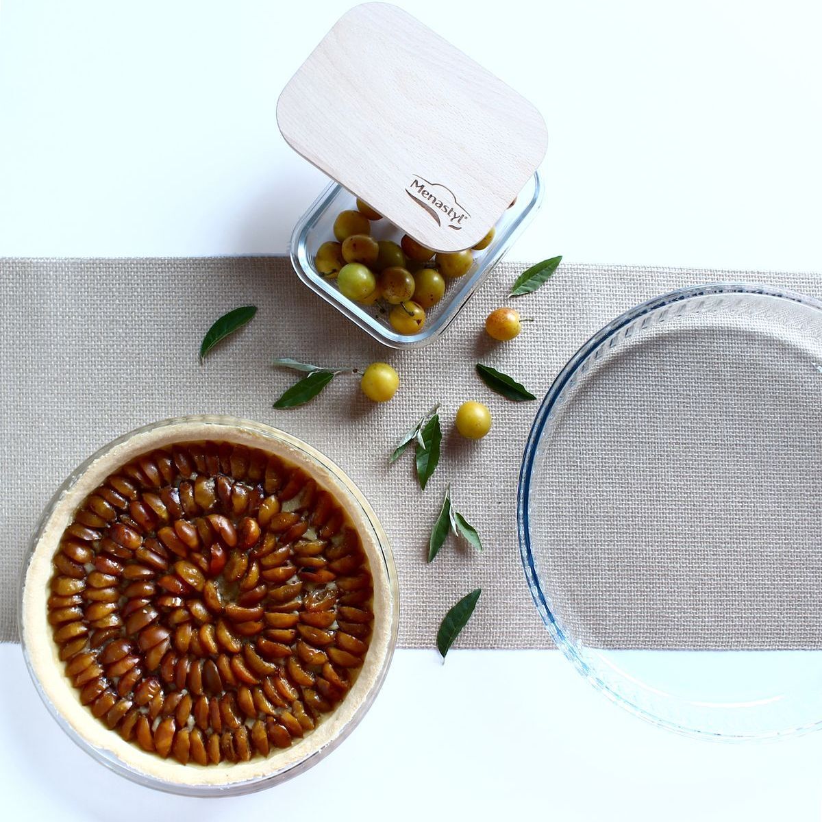 Lot de 2 plat à tarte en verre 26cm et 32cm CRISTAL