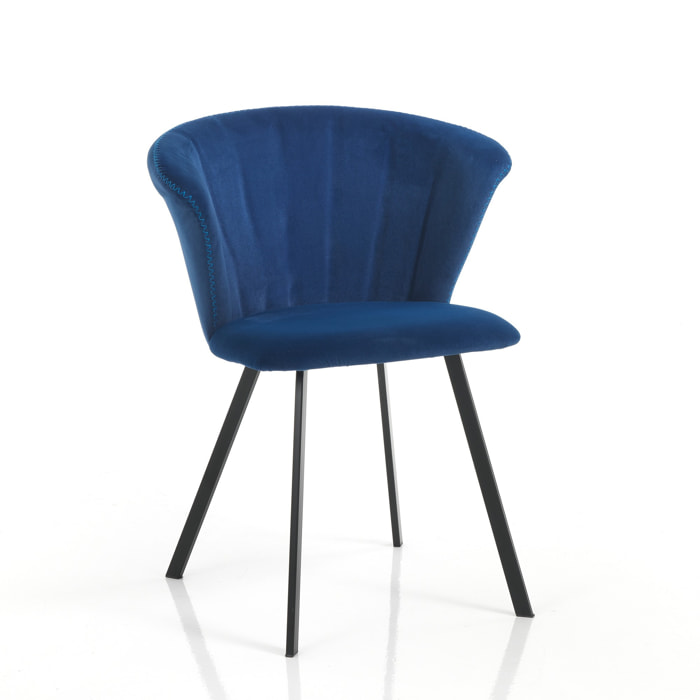 Tomasucci Lot de 2 Chaises NOAH BLEUE