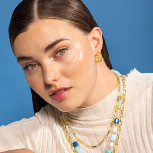 Pendientes acabados en oro amarillo de 18K