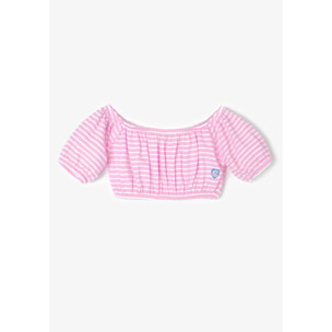 Girl's Pink Striped Top
